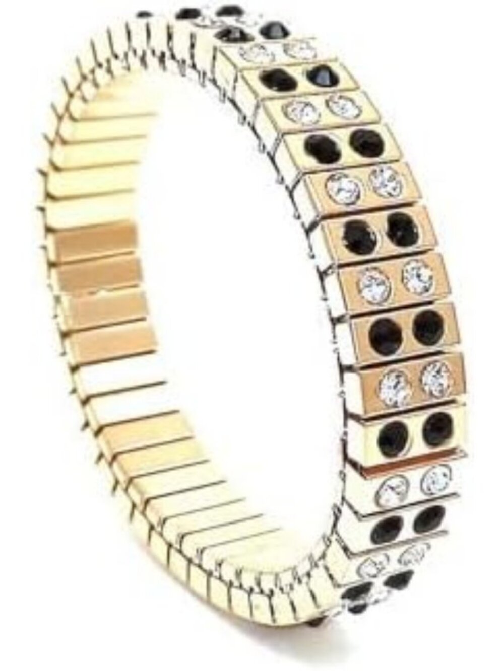 Handmade Jet Black Crystal Bracelet | 24kt Gold & Austrian Crystals | Formal